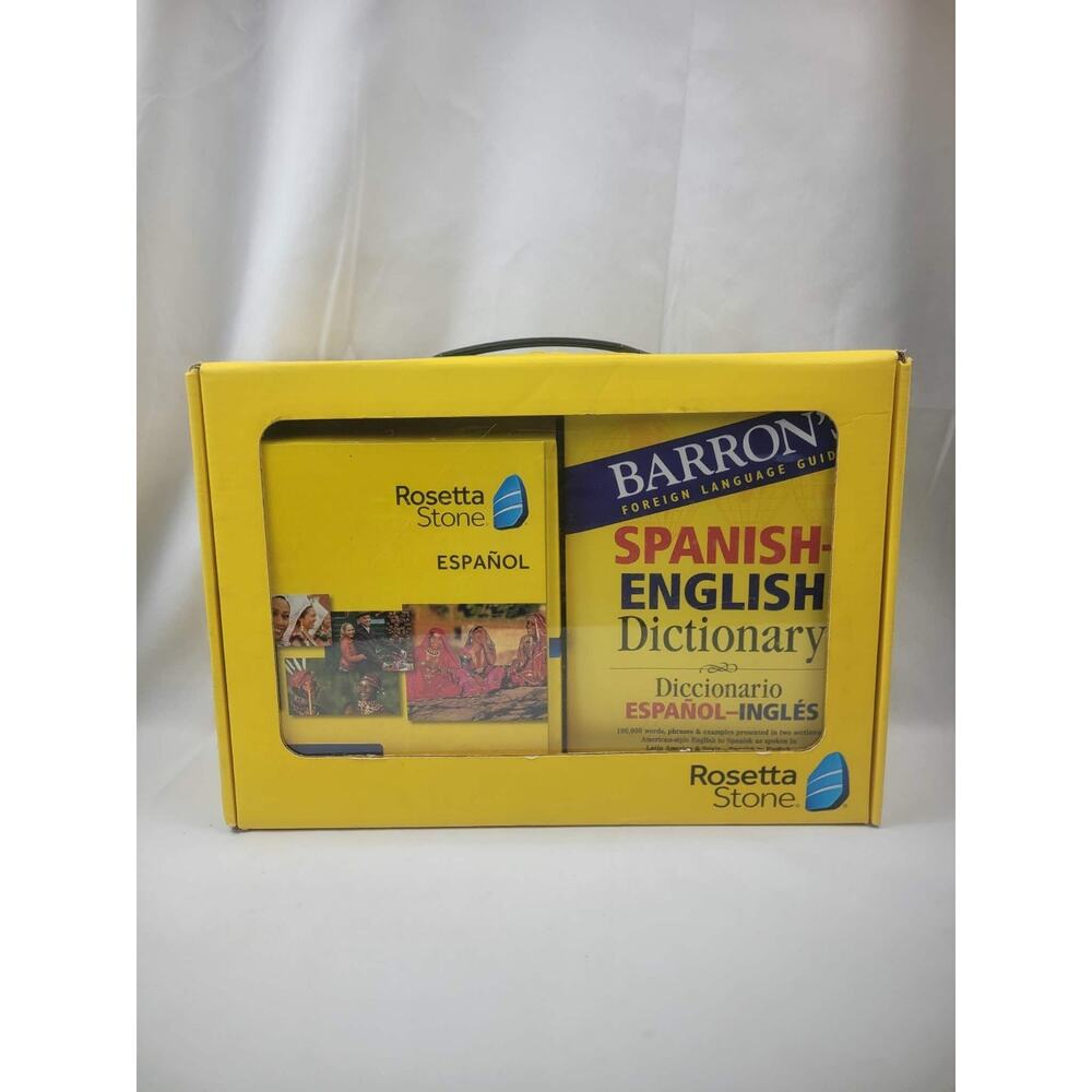 Rosetta Stone Spanish Levels 1-5 Travel Set W/ Dictionary, Headphones, Cds, Etc